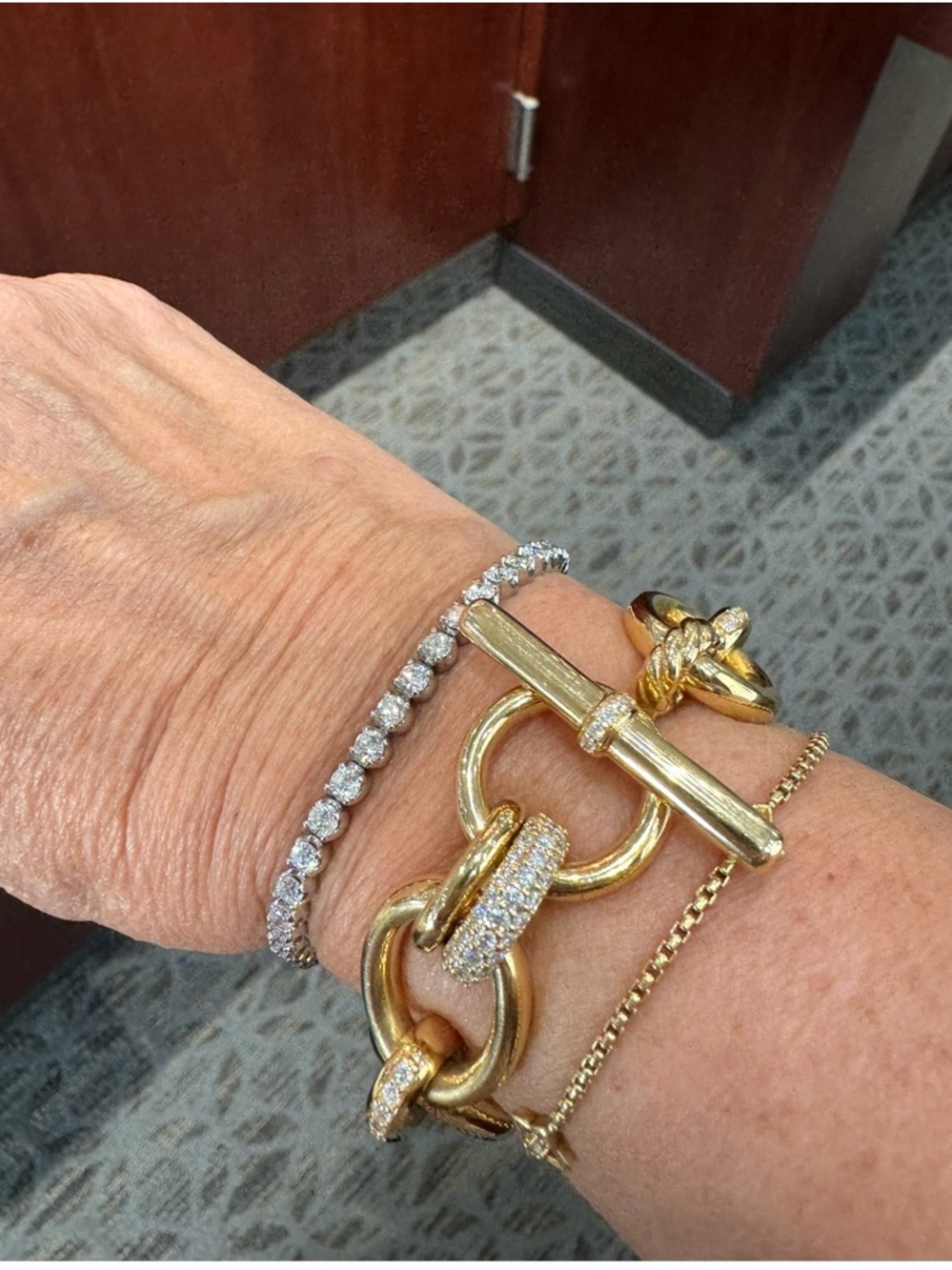 David Yurman Mercer Solid 18k Gold & Diamonds retails 22k small